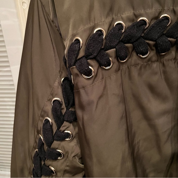 Jordyn Woods x Boohoo Eyelet and Lace Up Bomber Jacket - Picture 7 of 8